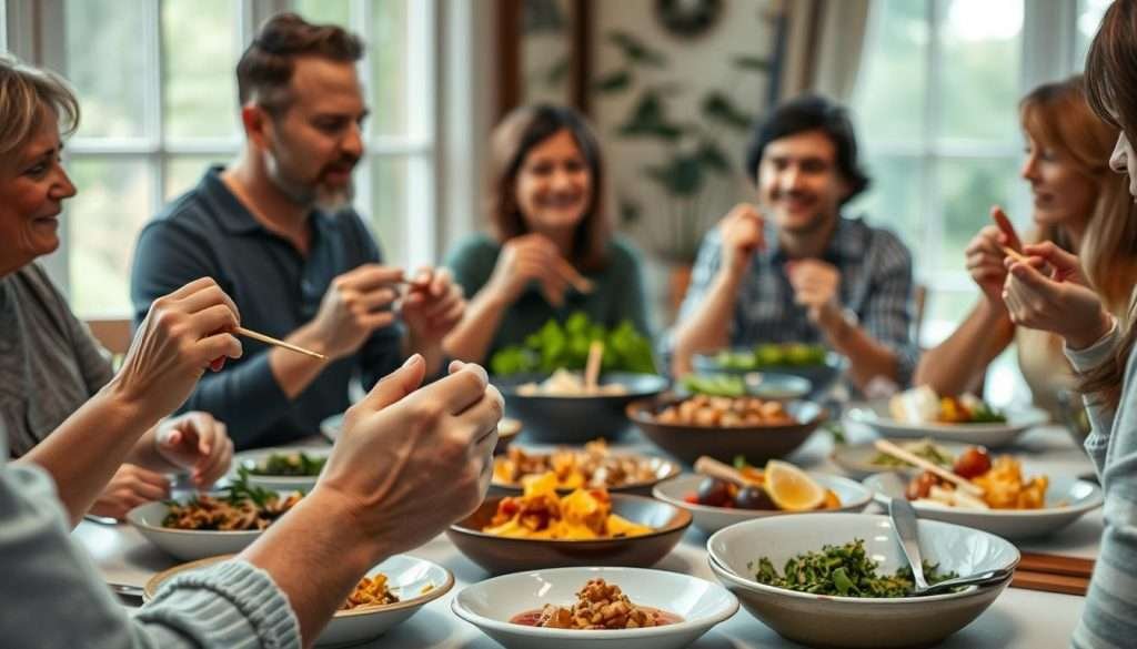 how to eat mindfully in social settings