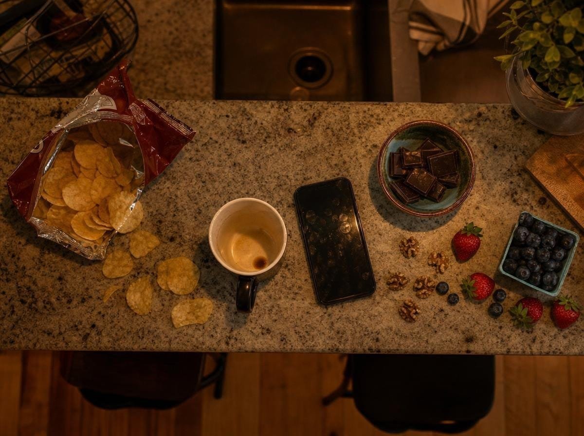 Evening stress cravings snacks and cortisol triggers